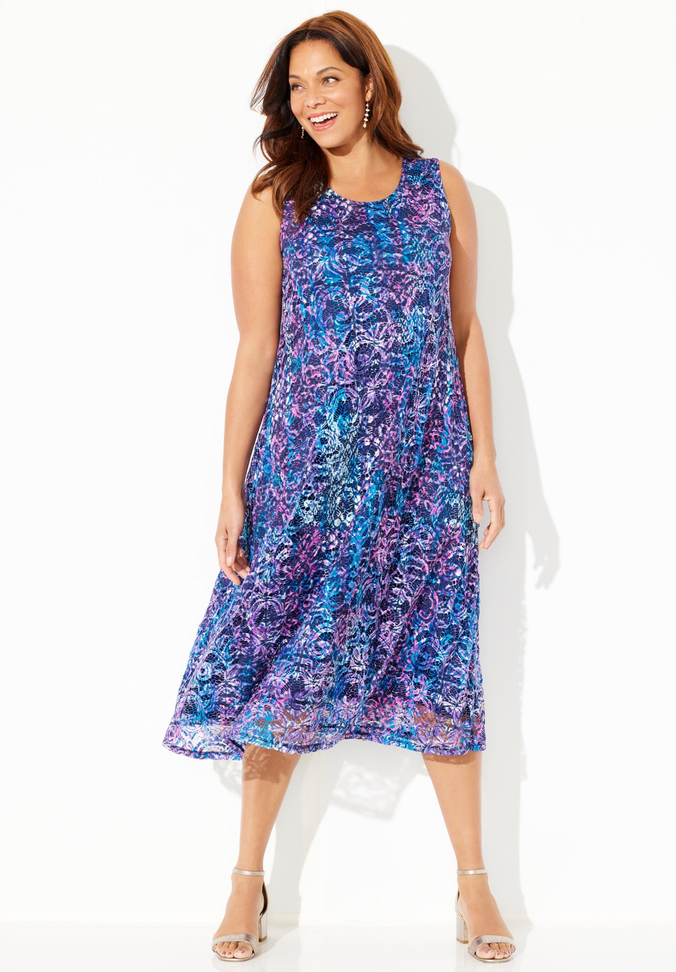 Printed Lace Dress image number 0