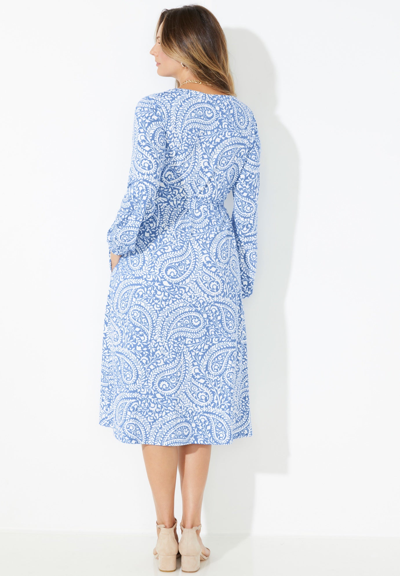 Liz&Me&reg; Peasant Wrap Dress image number 3