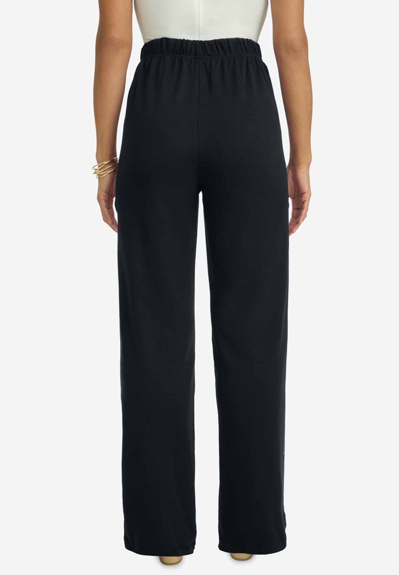 Soft Ease Cotton Knit Wide Leg Pant image number 2