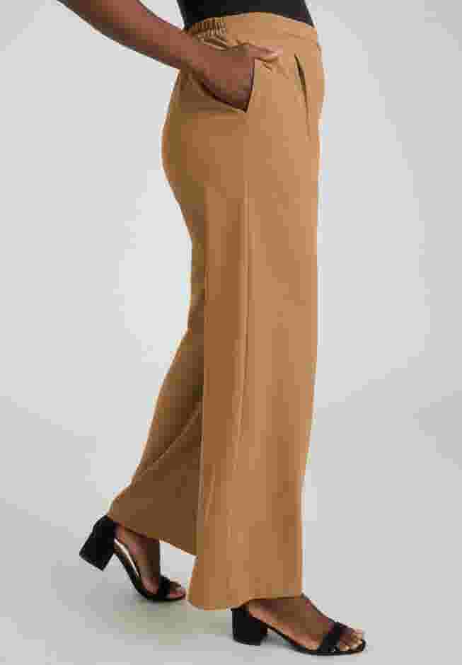 Stretch Knit Crepe Wide Leg Pant image number 2