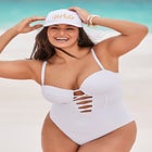 Underwire Lace Up One Piece Swimsuit image number null