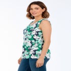 Stretch Cotton Square Neck Tank image number null