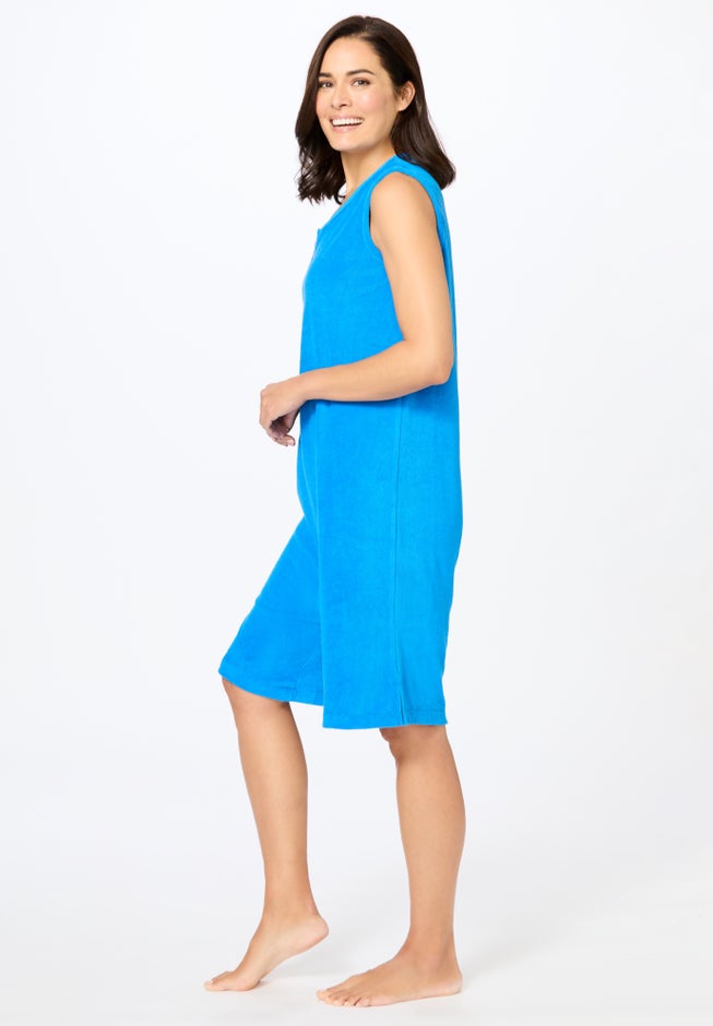 Zip-Front Terry Romper image number 2