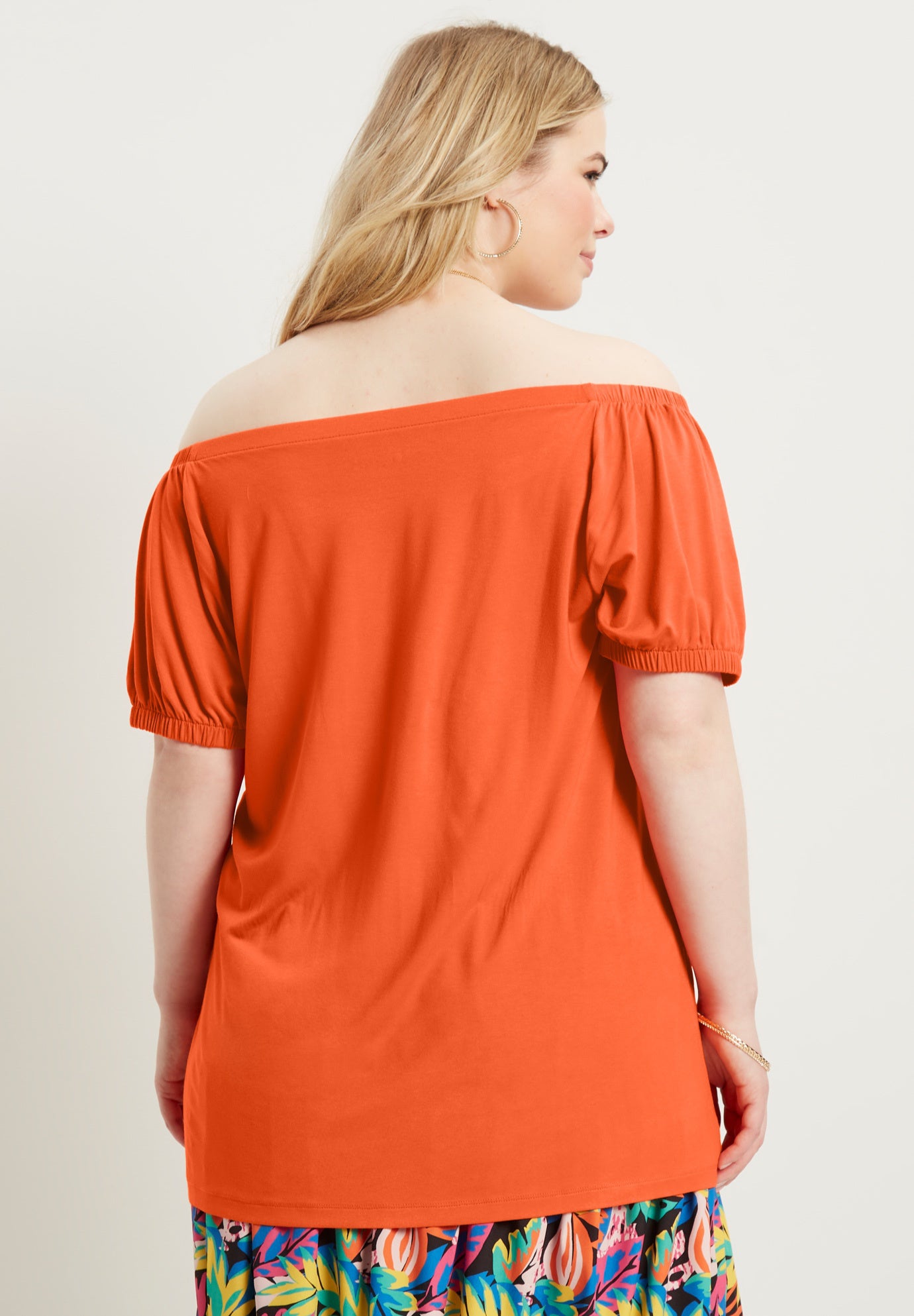 Puff Sleeve Off-The-Shoulder Top image number 1