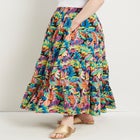 Tiered Midi Skirt image number null