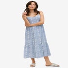 Spaghetti Strap Tiered Midi Dress image number null