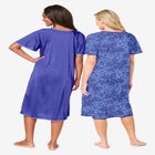2-Pack Short Silky Gown image number null