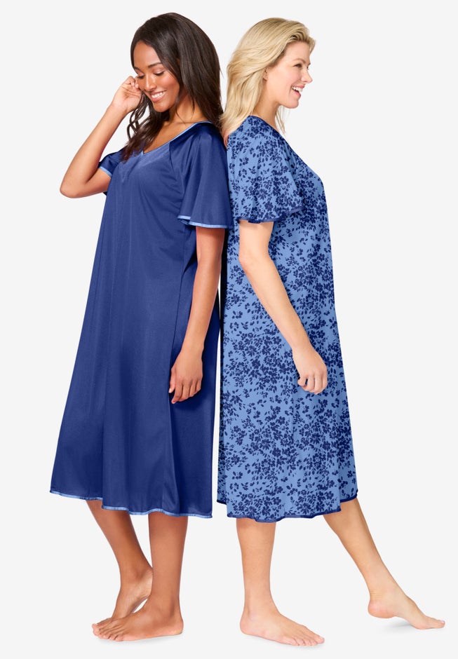 2-Pack Short Silky Gown image number 2