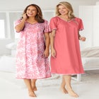 2-Pack Short Silky Gown image number 0