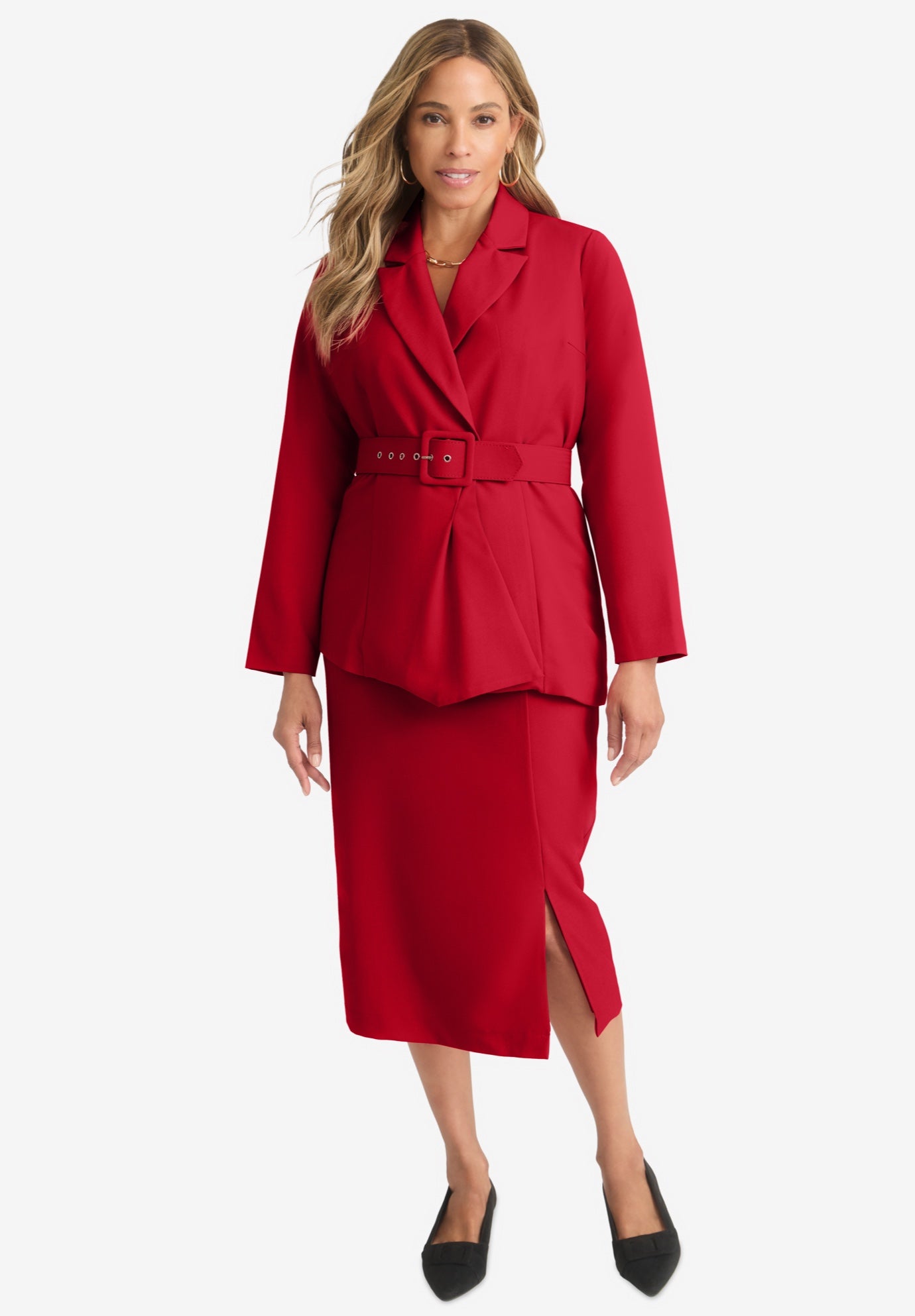 Belted Skirt Suit image number 0