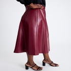 Faux Leather Midi Skirt image number null