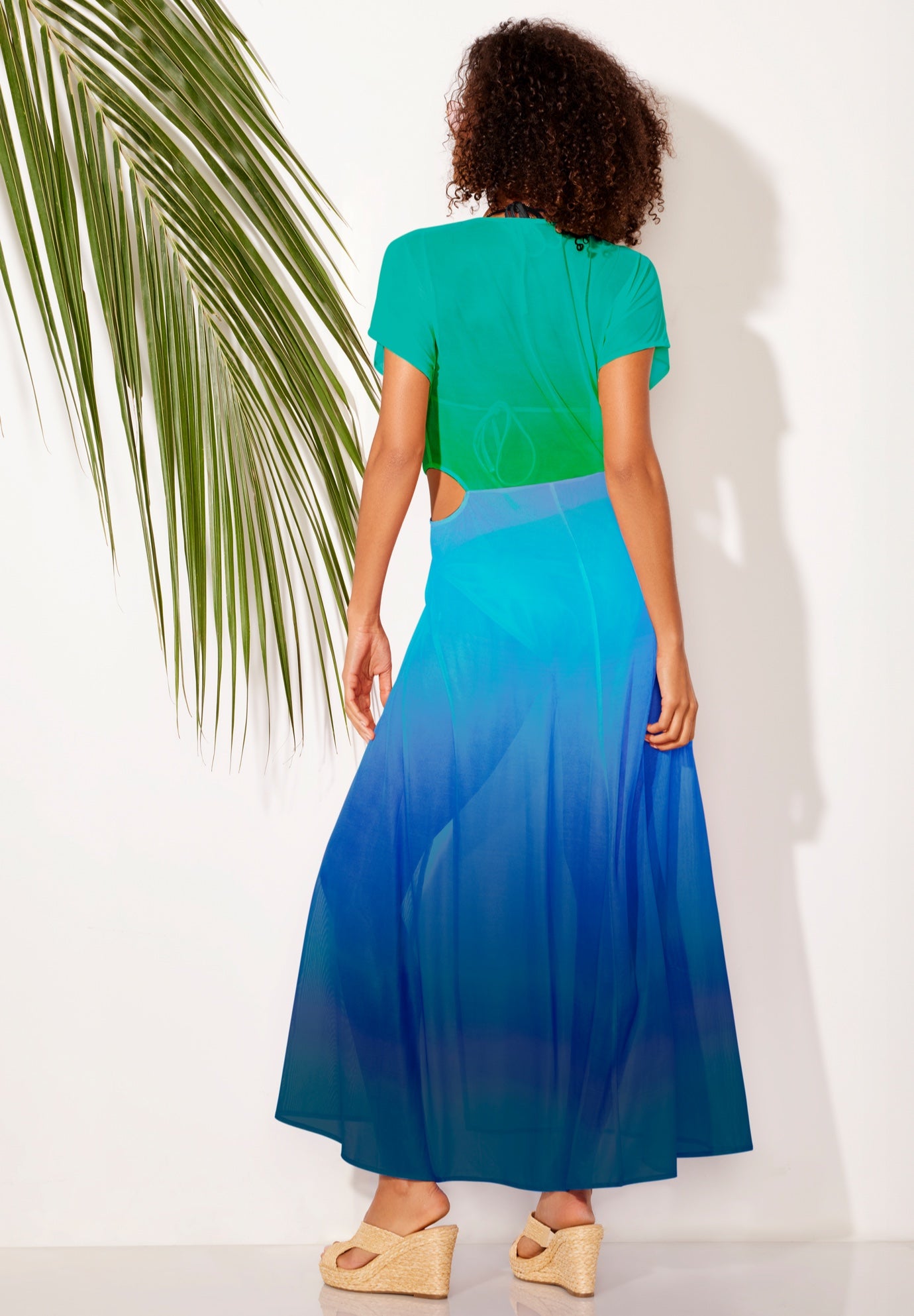 Twist Front Mesh Cut-Out Cover Up Dress image number 5