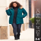 Plus Size Classic Length Puffer Coat image number 5
