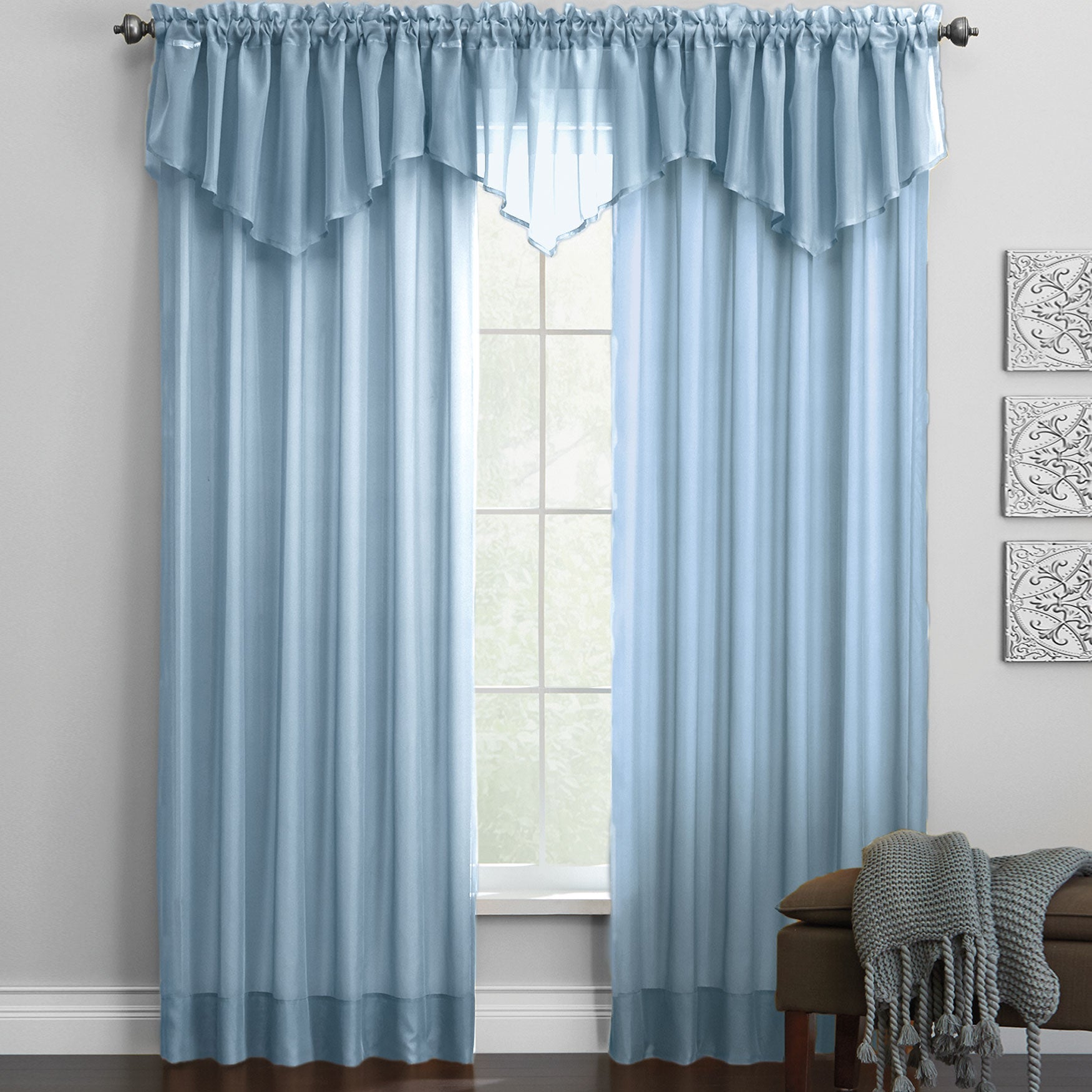 BH Studio Sheer Voile Ascot Valance image number 4