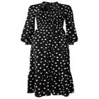 Long Sleeve Smocked Midi Dress image number null