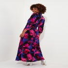 Tie Neck Printed Maxi Dress image number null