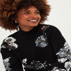 Mockneck Shimmer Sweater image number 5