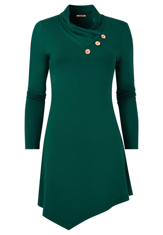 Stretch Knit Asymmetrical Tunic image number 1