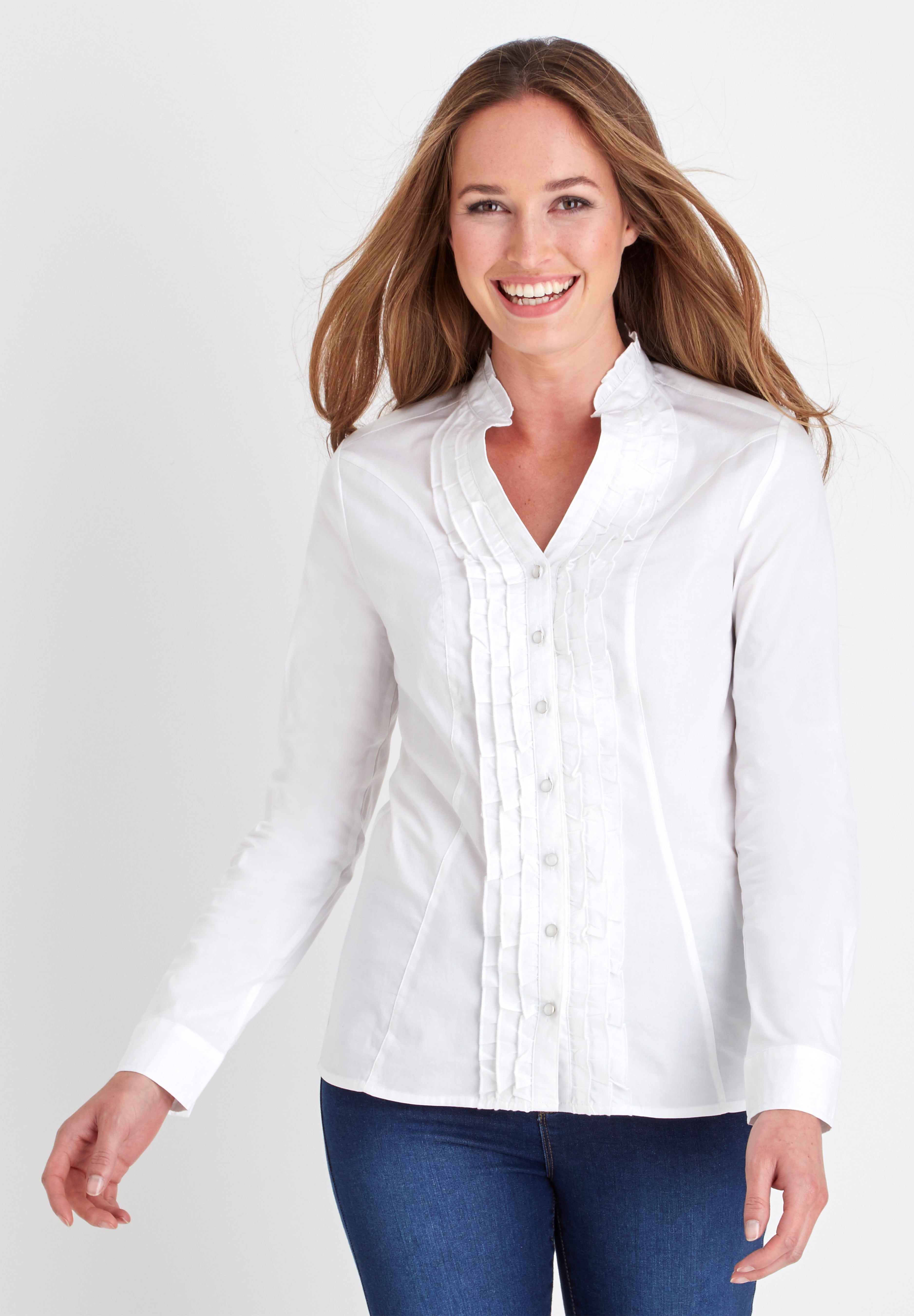 Cotton Ruffle Shirt image number 1