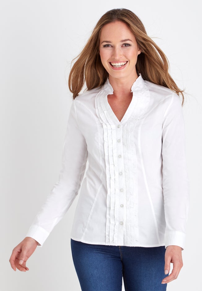 Cotton Ruffle Shirt image number 1