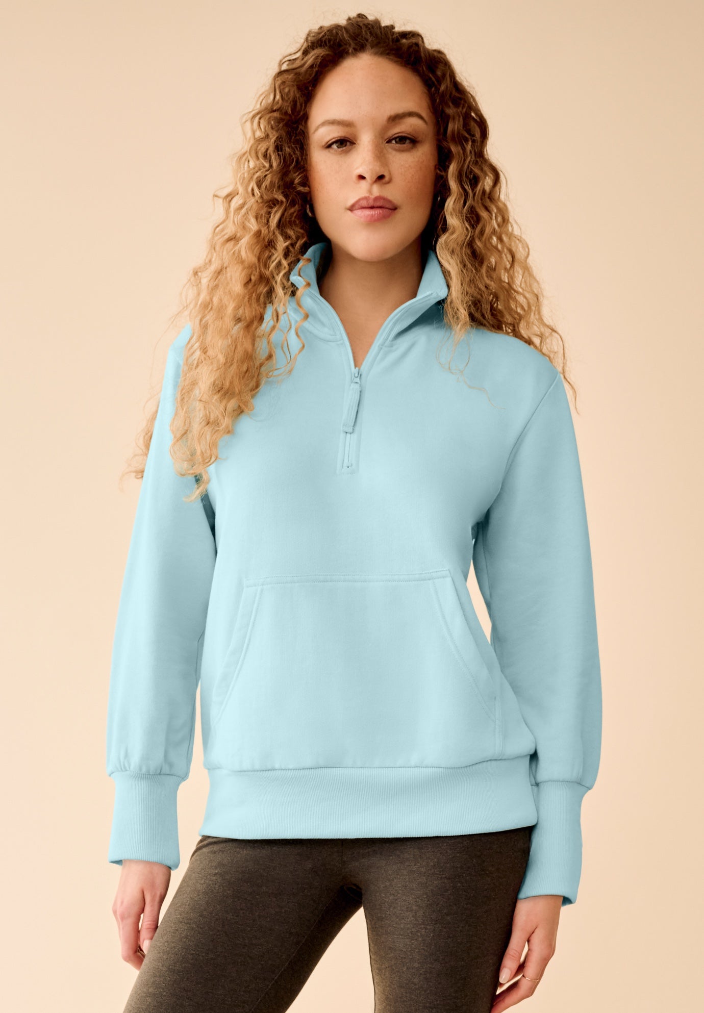 &frac14; Zip Collar Fleece Sweatshirt image number 0