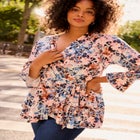Wrap Peplum Top image number null