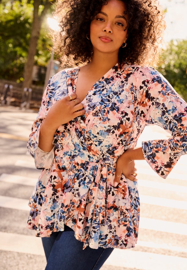 Wrap Peplum Top image number 1