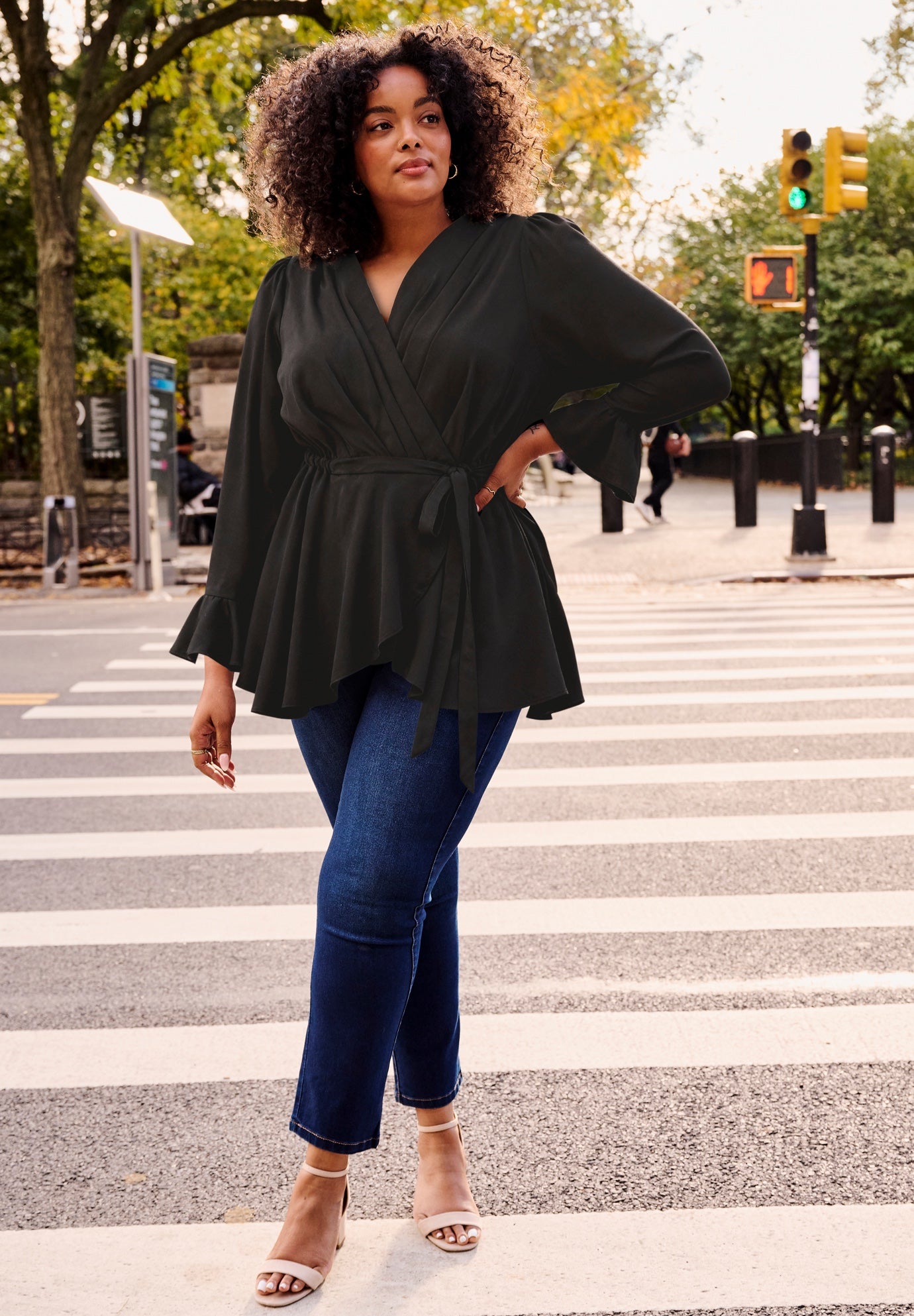 Wrap Peplum Top image number 0
