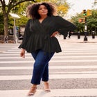 Wrap Peplum Top image number null