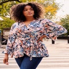 Wrap Peplum Top image number null