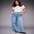 Studded Wide Leg Jean image number null