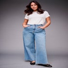 Studded Wide Leg Jean image number null