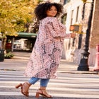 Long Sleeve Mesh Duster image number null