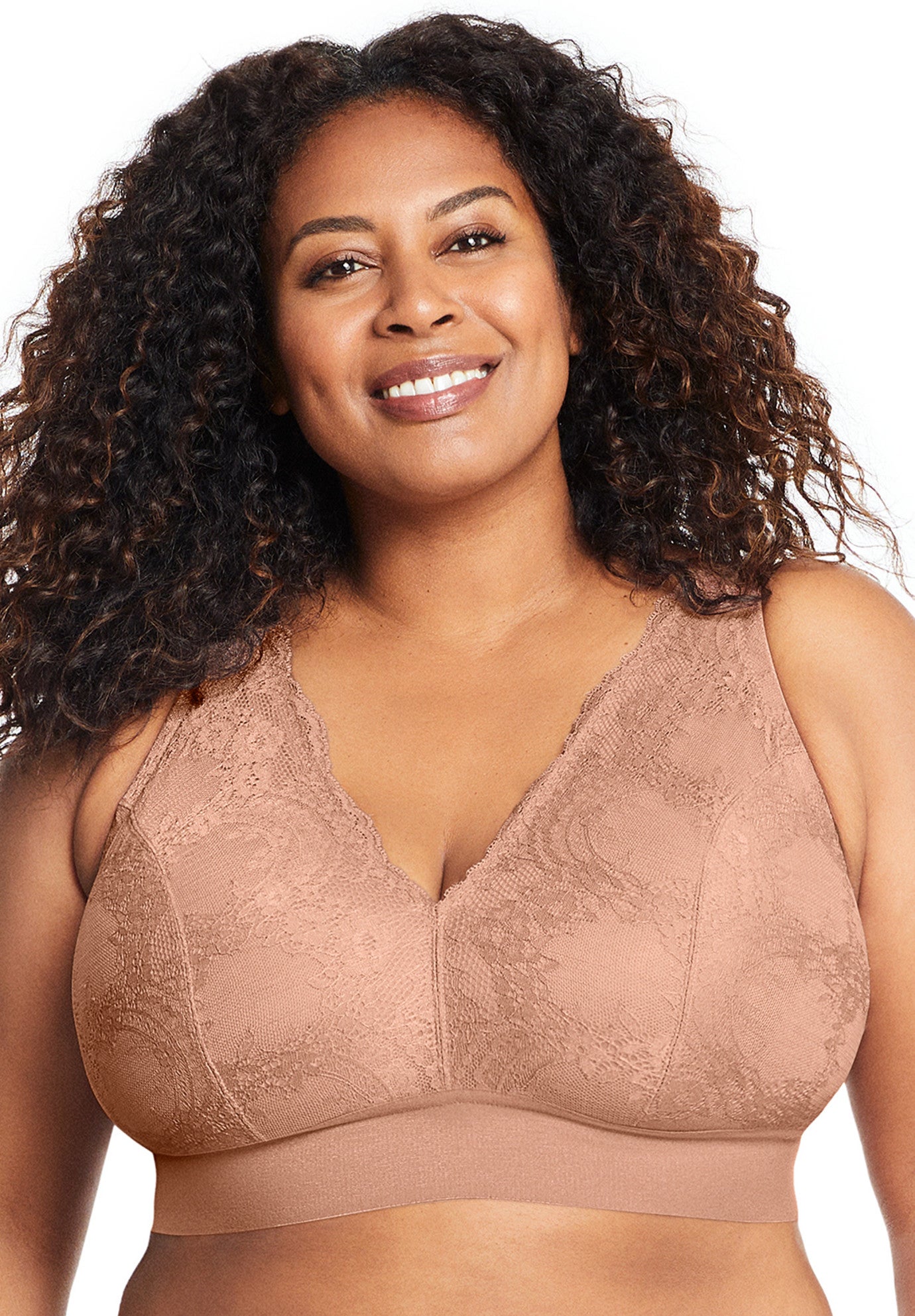 Glamorise&reg; Bramour Lexington Lace Plunge Bralette image number 0