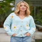 V-Neck Daisy Cardigan image number 1