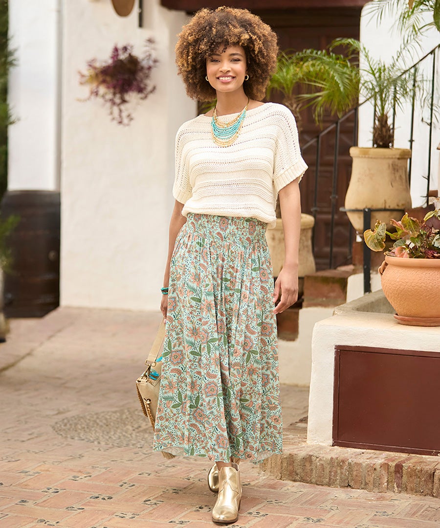 Boatneck Pointelle Sweater image number 3