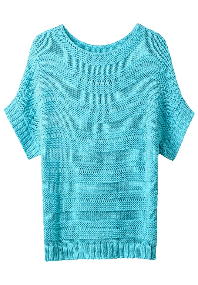 Boatneck Pointelle Sweater image number 3