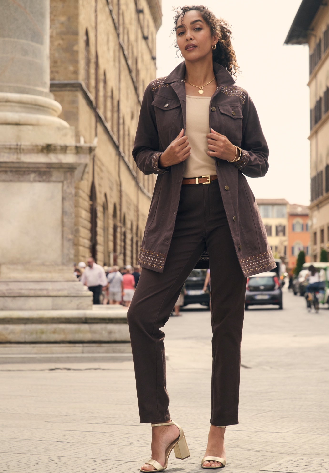 Classic Cotton Denim Straight-Leg Jean image number 1