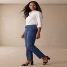 Classic Cotton Denim Straight-Leg Jean image number null