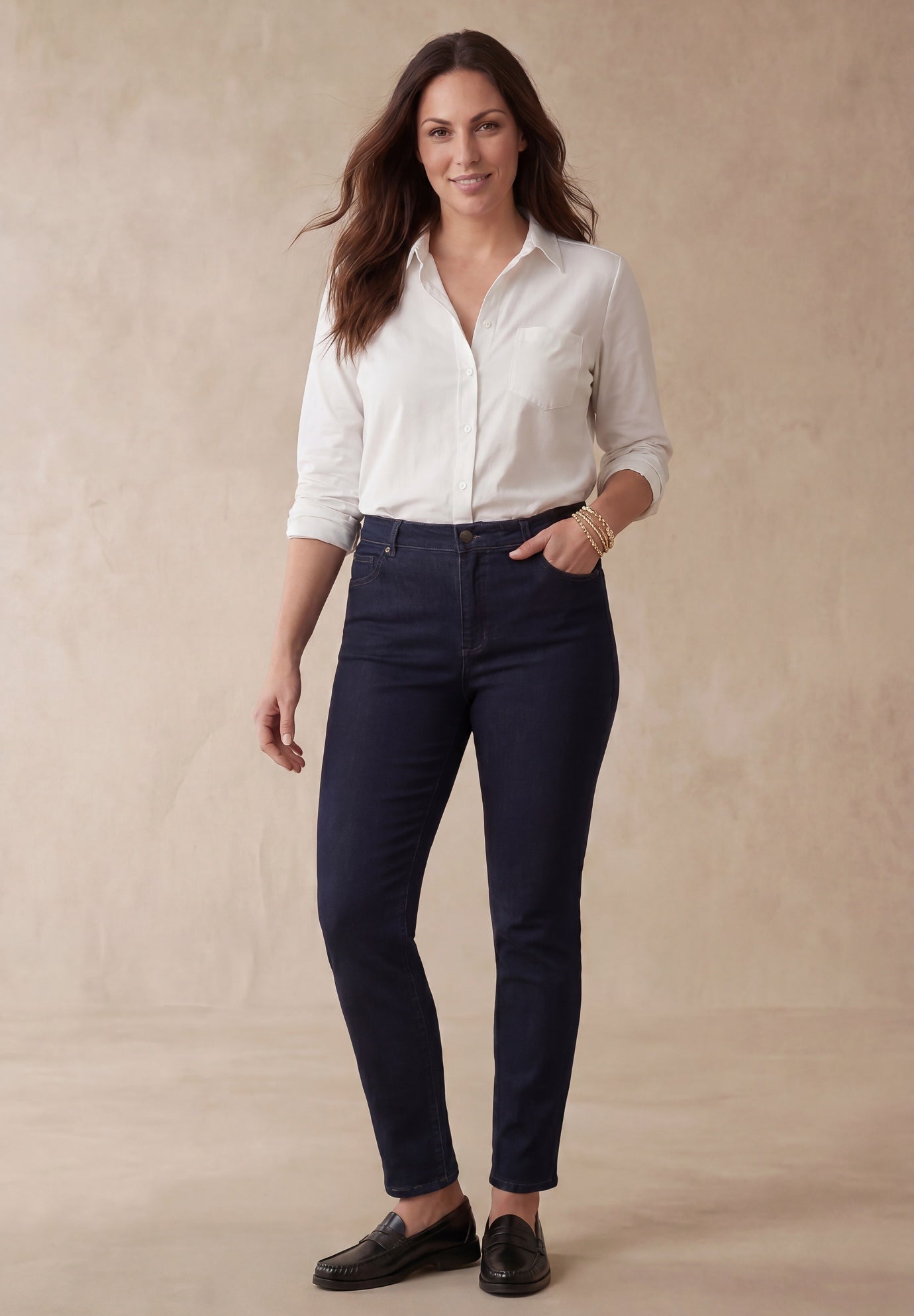 Classic Cotton Denim Straight-Leg Jean image number 0