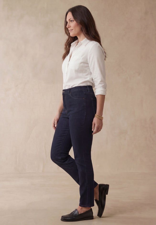 Classic Cotton Denim Straight-Leg Jean image number 2