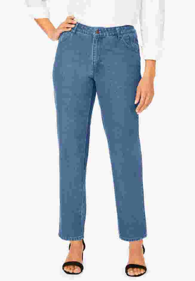 Classic Cotton Denim Straight-Leg Jean image number 0