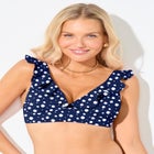 Ruffled Plunge V-Neck Bikini Top image number 2
