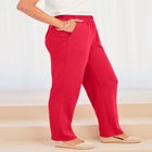 Plus Size Straight Leg Soft Knit Pull On Pant image number null