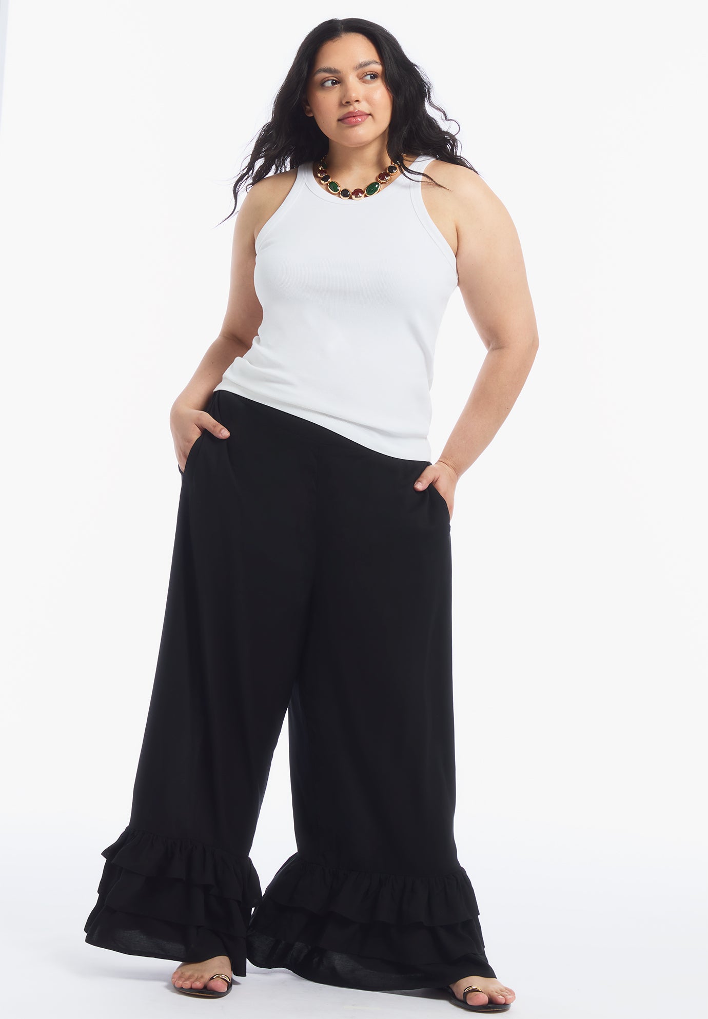 Ruffled Hem Pant image number 1