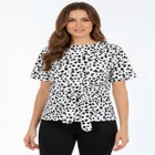 Stretch Crepe Tie Waist Top image number 0