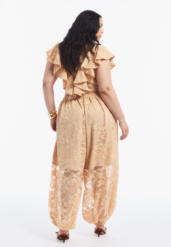 Floral Lace Balloon Pant image number 1