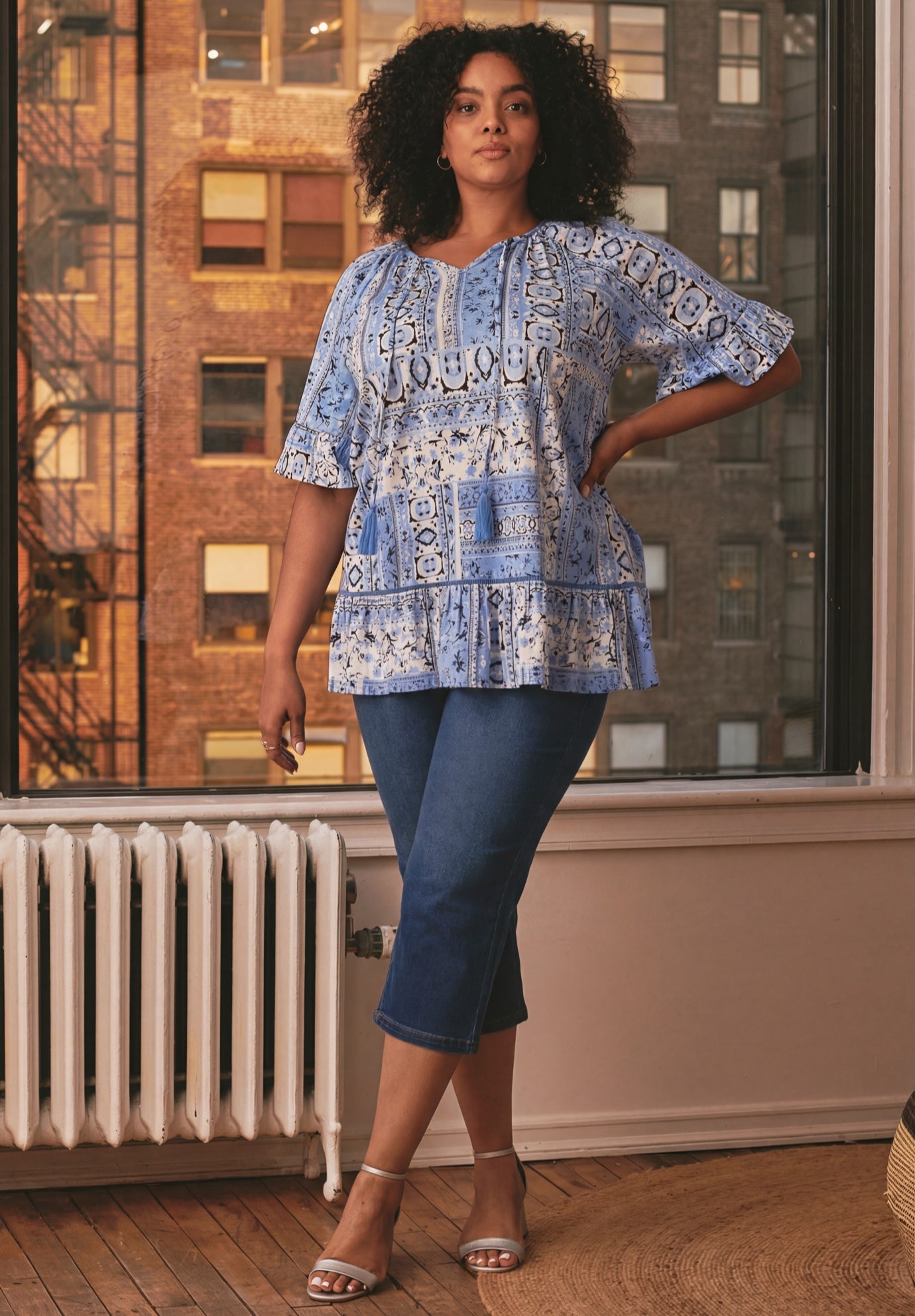 Butter Denim Straight Crop image number 0