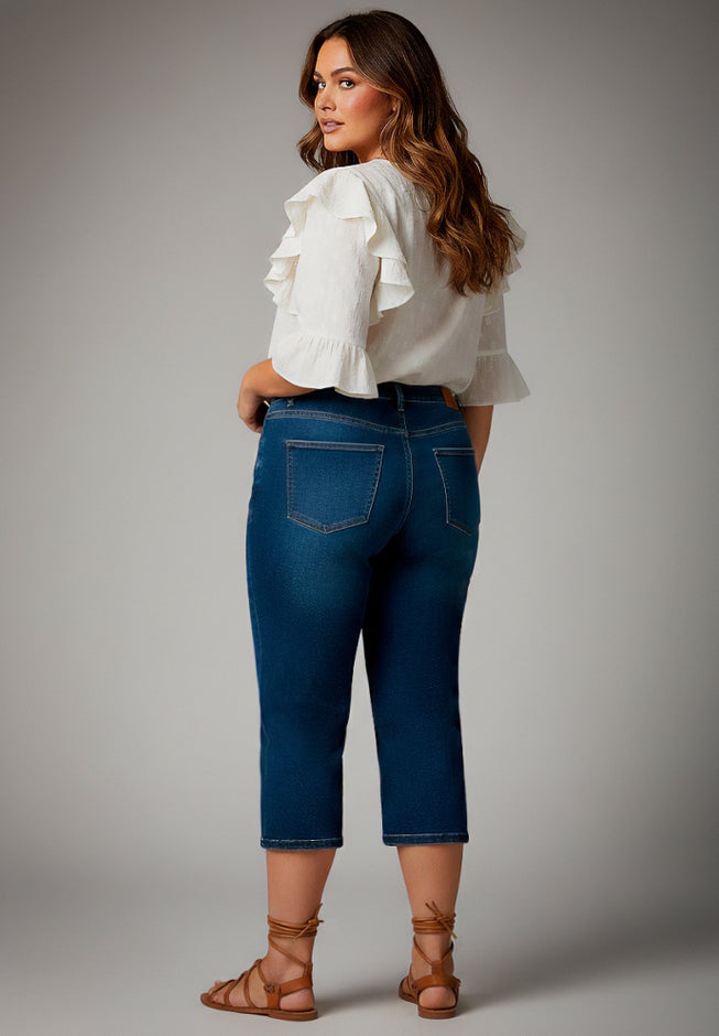 Butter Denim Straight Crop image number 1