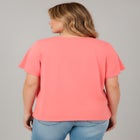 Knit Lace Yoke Tee image number null